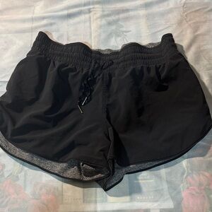 lululemon athletica Black and Gray Women's Athletic Shorts